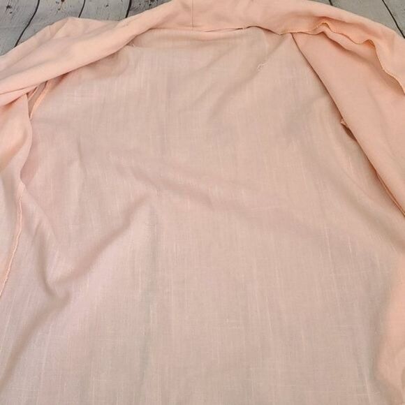 Vintage 80s Salmon Pink Lightweight Blazer Classic Career - Picture 10 of 15